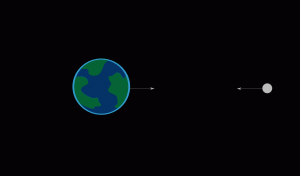 Idea of how tides are formed on earth due to supermoon